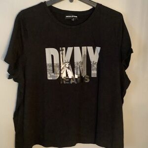 DKNY Black Tee with Graphic Logo